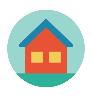 Konut renkli vektör çizim