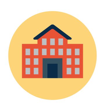 Vektör çizim apartman renkli