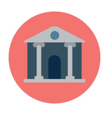 Mahkemesi Binası vektör çizim renkli