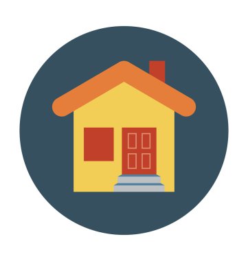 Konut renkli vektör çizim