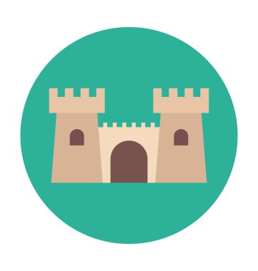 Tarihi Yerler vektör çizim renkli