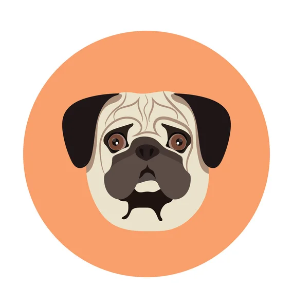 Bullmastiff płaski ikona ilustracja — Wektor stockowy