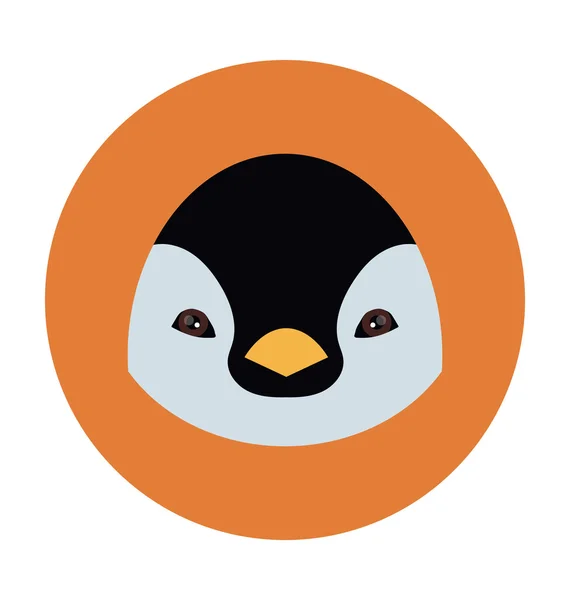 Pingvin lapos ikon illusztráció — Stock Vector