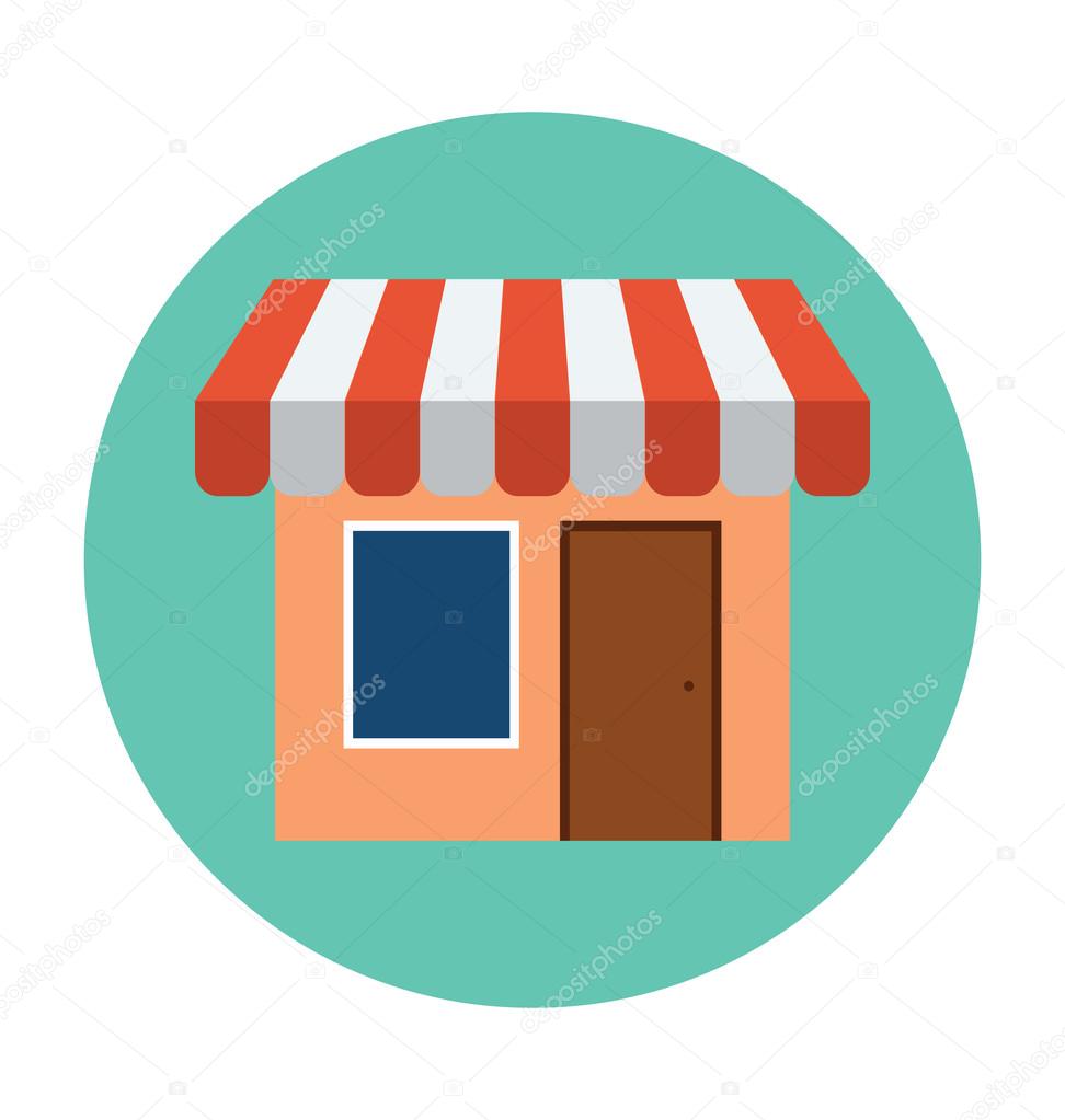 Marketplace Colored Vector Illustration