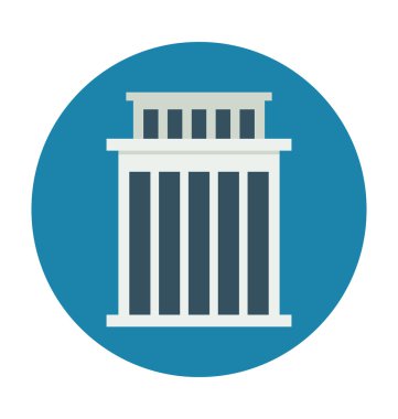 Banka Binası vektör çizim renkli