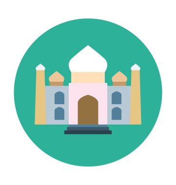 Mezar binası vektör çizim renkli