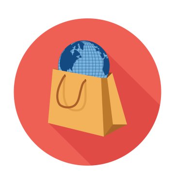 Kadın çantası vektör çizim renkli