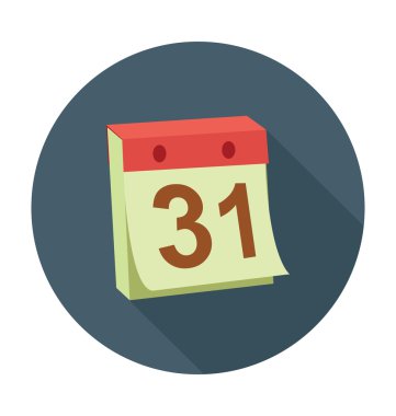 Renkli vektör çizim takvimi