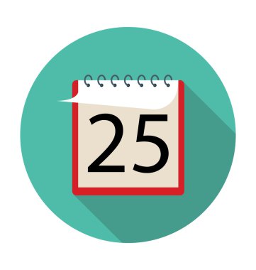 Takvim renkli vektör simgesi