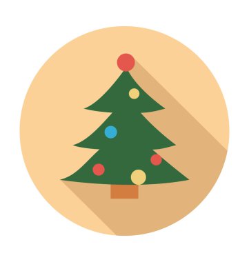 Noel ağacı renkli vektör simgesi