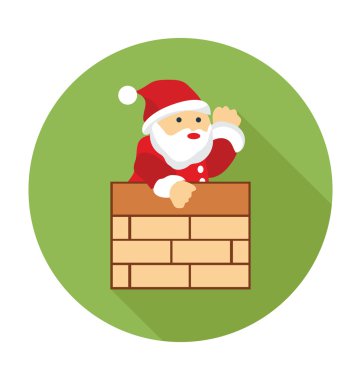 Noel Baba renkli vektör simgesi