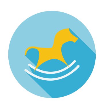 Sallanan at renkli vektör simgesi