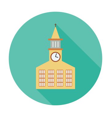 kilise renkli vektör simgesi