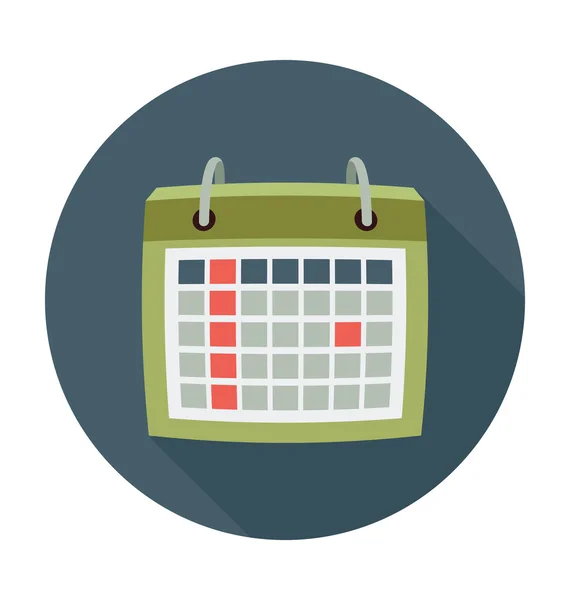 Calendario Ilustración vectorial coloreada — Vector de stock