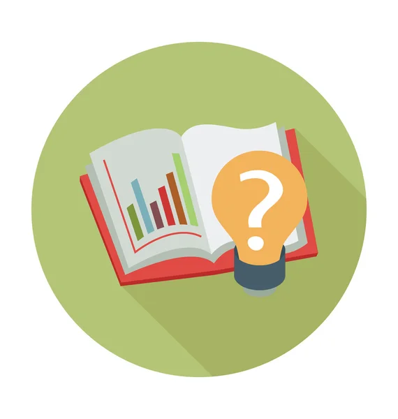 Question Book Colored Vector Illustration — Stock Vector