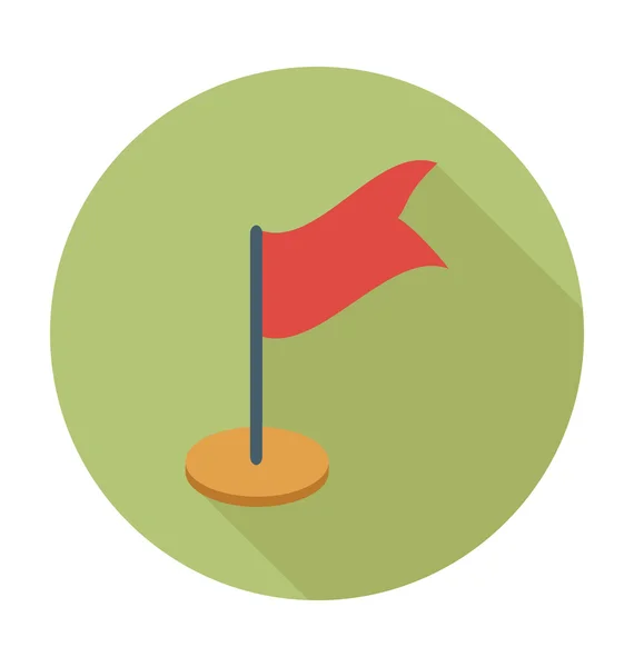 Golf Flagge farbige Vektor-Illustration — Stockvektor