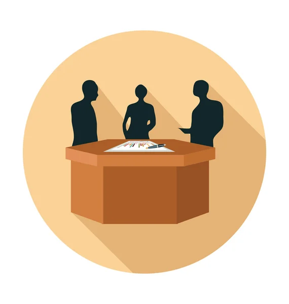 Meeting Colored Vector Illustration — Stock Vector