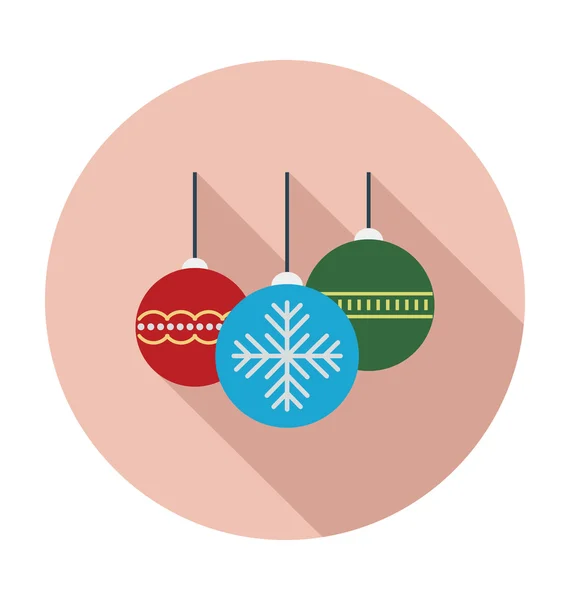 Kerstballen gekleurde Vector Icon — Stockvector