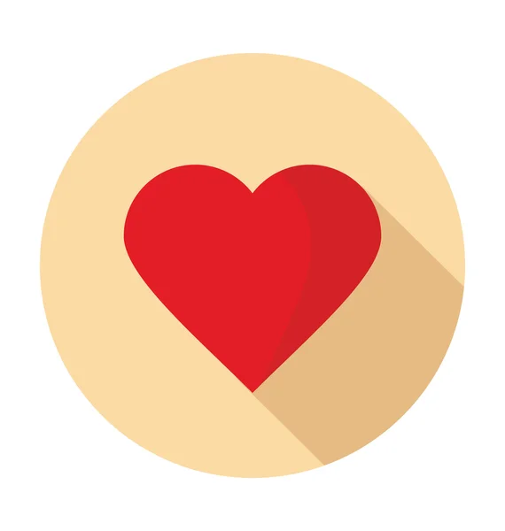 Corazón icono de vector de color — Vector de stock