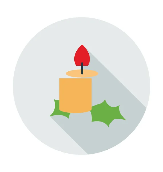 Icona vettoriale colorata candela — Vettoriale Stock