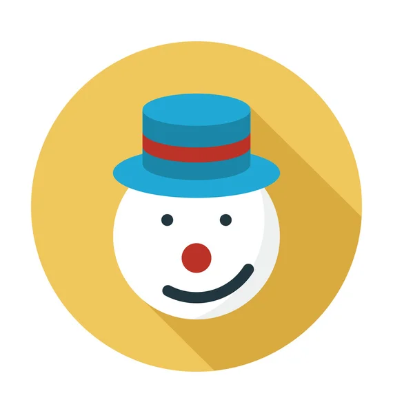 Boneco de neve colorido vetor ícone — Vetor de Stock