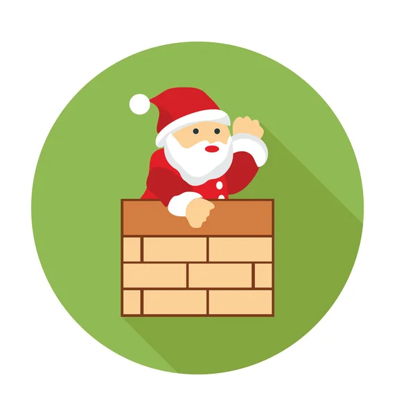 Santa Claus farbiges Vektor-Symbol — Stockvektor