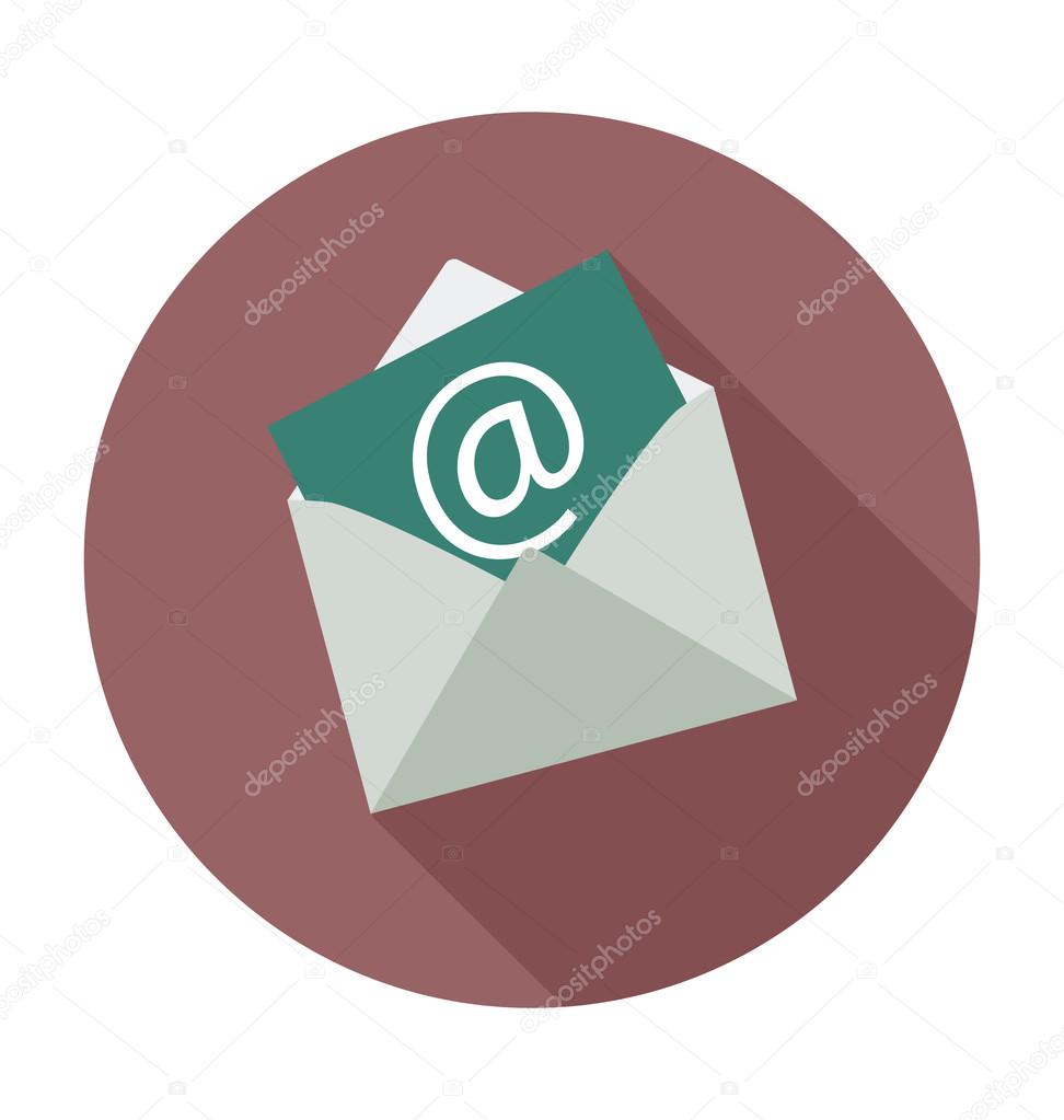 Open Email Colored Vector Illustration