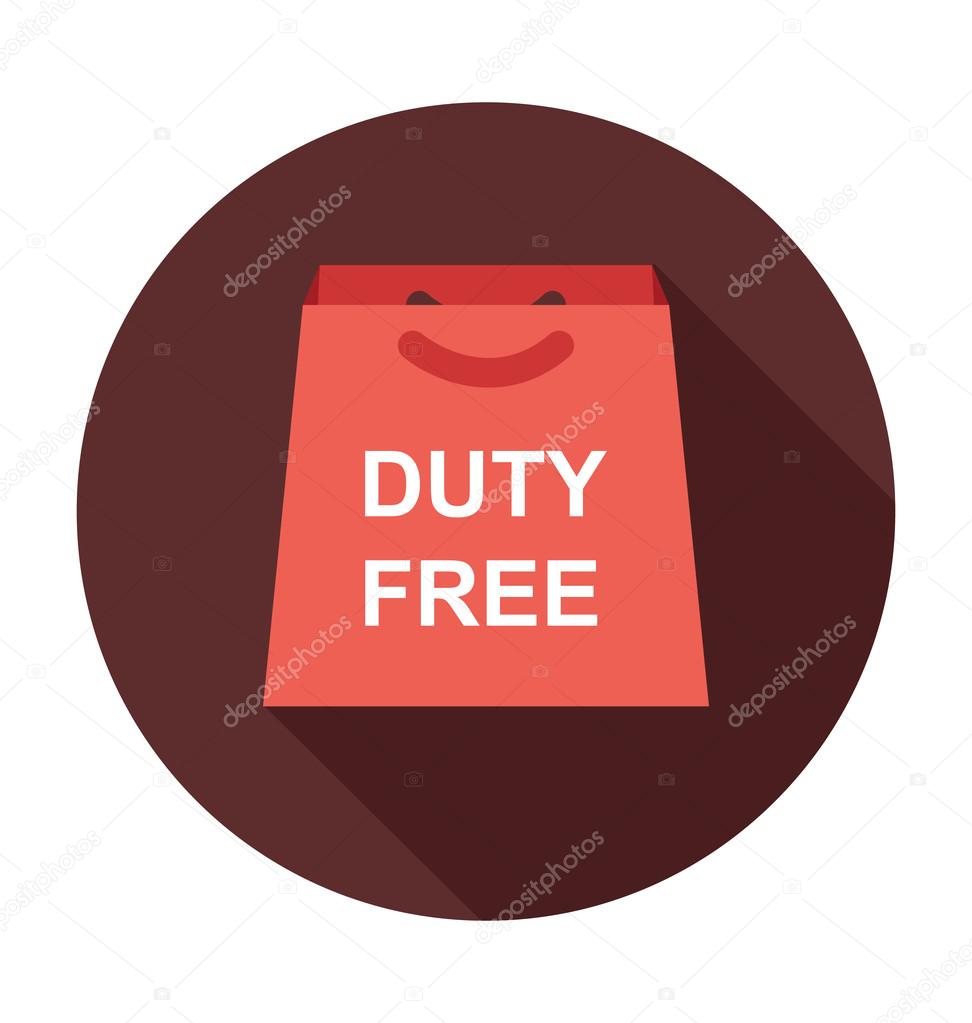 Duty Free Colored Vector Illustration