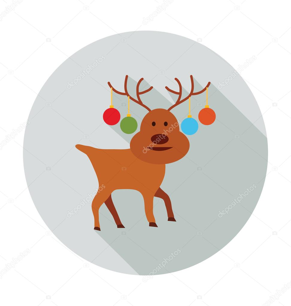 Reindeer Colored Vector Icon