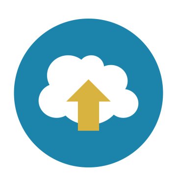 Bulut Upload renkli vektör çizim