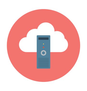 Bulut mobil renkli vektör çizim