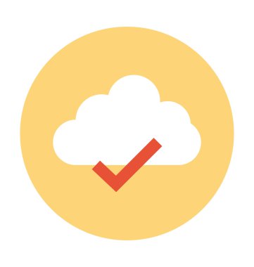 Bulut kabul vektör çizim renkli