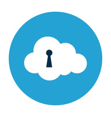 Bulut anahtar deliği vektör çizim renkli