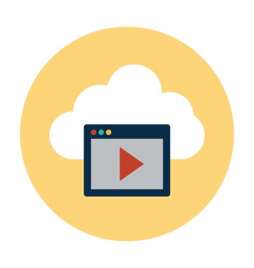 Bulut medya vektör çizim renkli