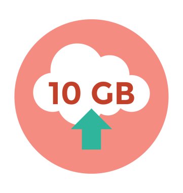 Bulut uzay vektör çizim renkli