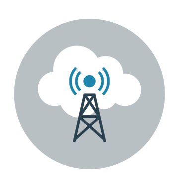 Sinyalleri kule vektör çizim renkli