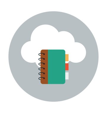 Bulut günlüğü vektör çizim renkli