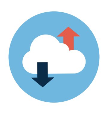 Renkli vektör çizim bulut