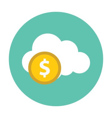 Bulut Finans renkli vektör çizim