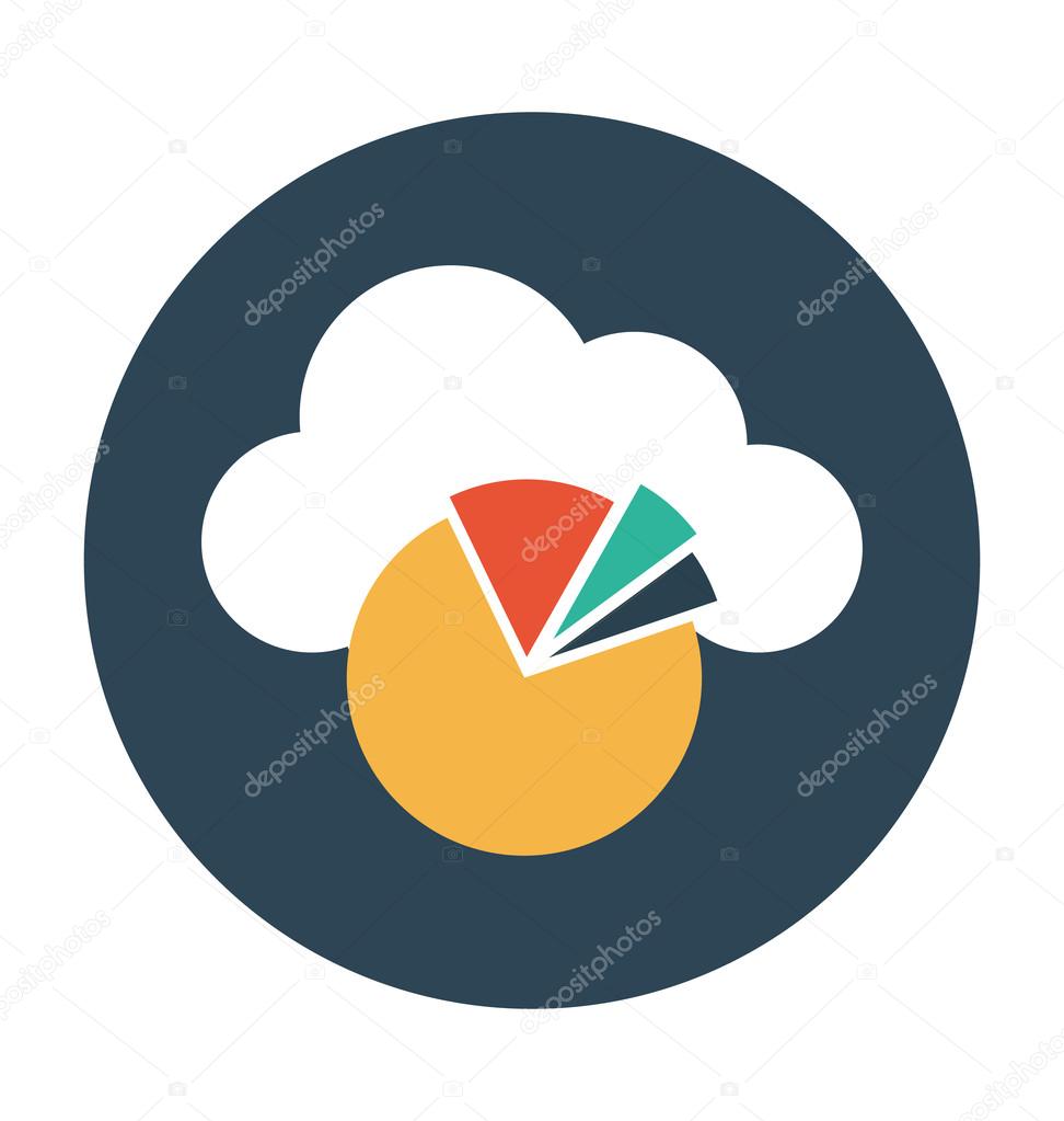 Pie Chart Colored Vector Illustration
