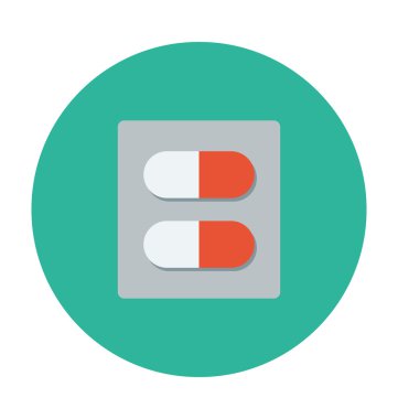 Kapsül renkli vektör simgesi