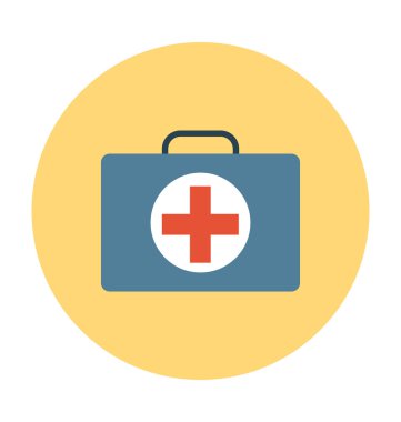 Tıbbi yardım renkli vektör simgesi
