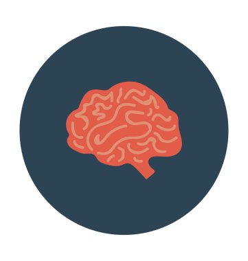 Beyin renkli vektör simgesi