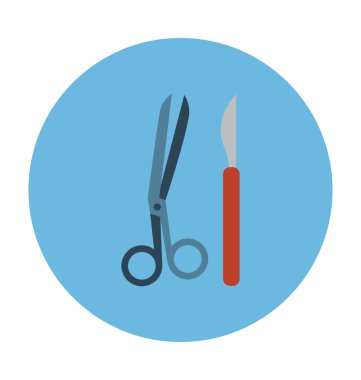 Tıbbi alet renkli vektör simgesi