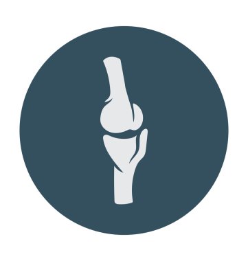 Kemik eklem renkli vektör simgesi