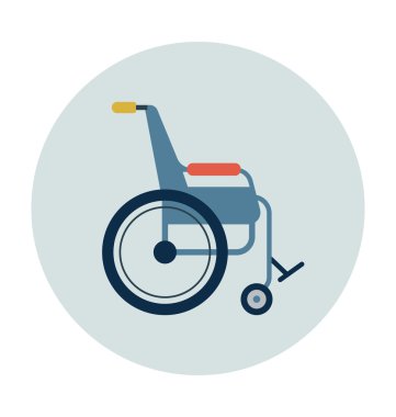 Wheelchair Colored Vector Icon clipart