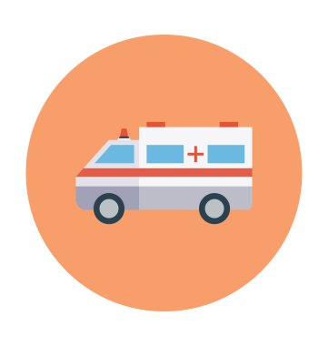 ambulans renkli vektör simgesi