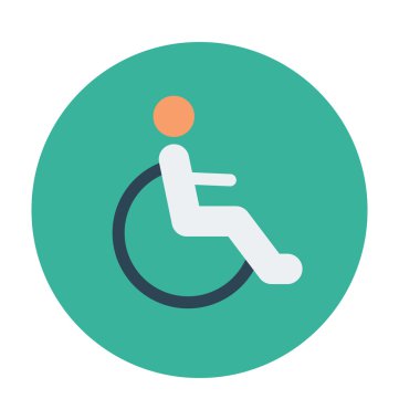 Engelli renkli vektör simgesi