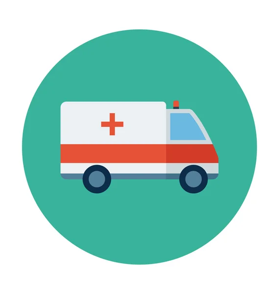 Ambulance gekleurde vector pictogram — Stockvector