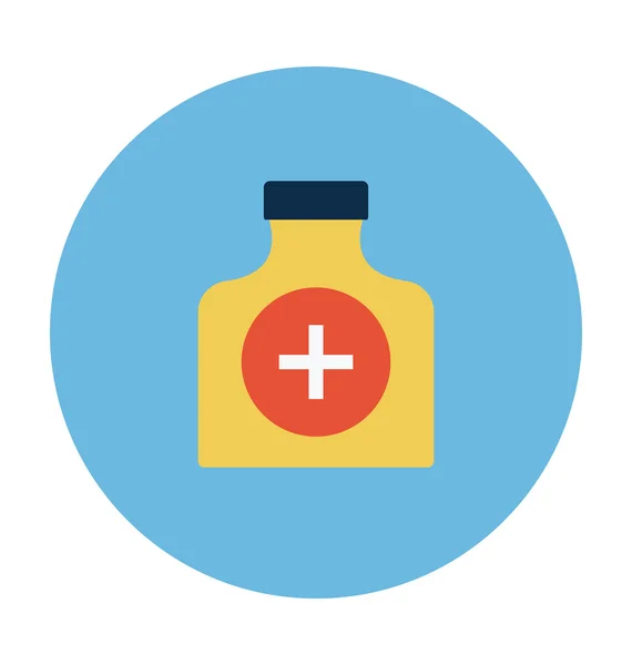 Geneeskunde fles gekleurde Vector Icon — Stockvector